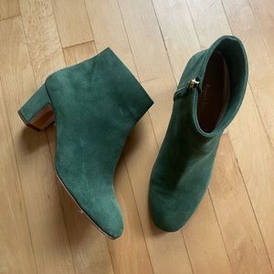 Rupert Sanderson Green Suede Booties